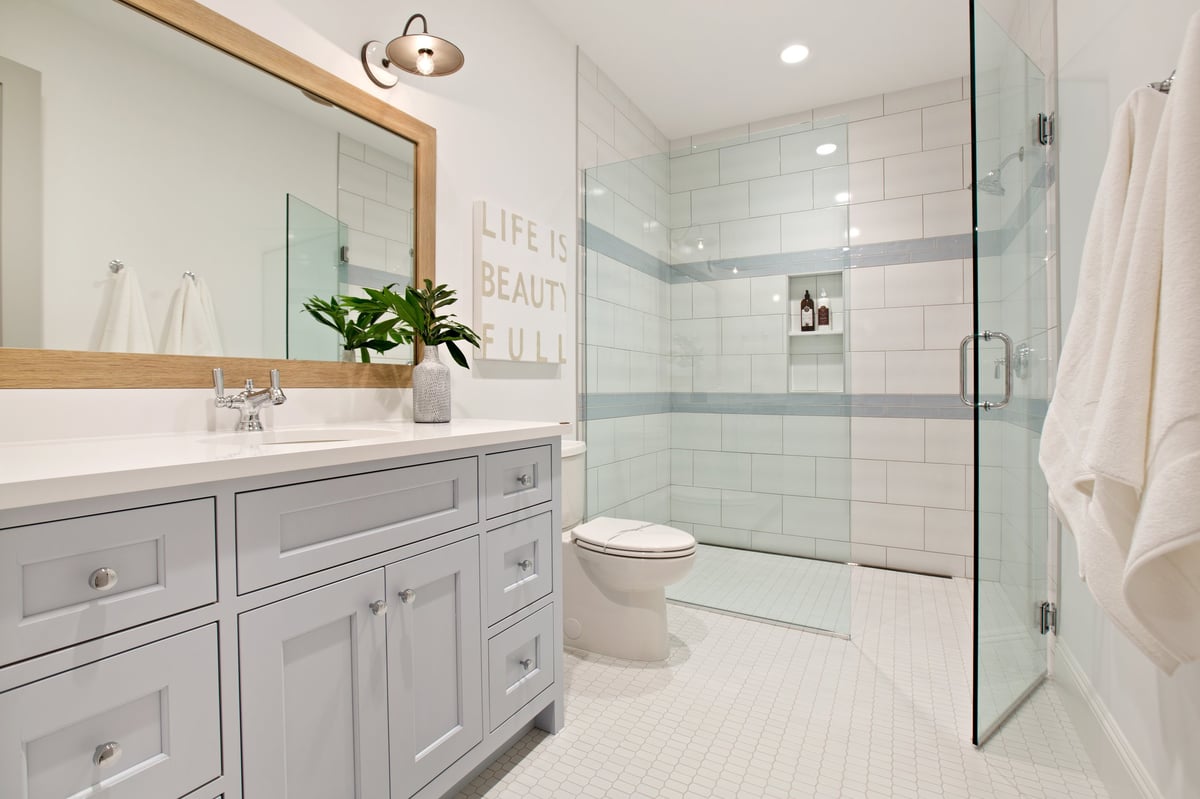 Sleek modern bathroom with clean design in a Bradenton home