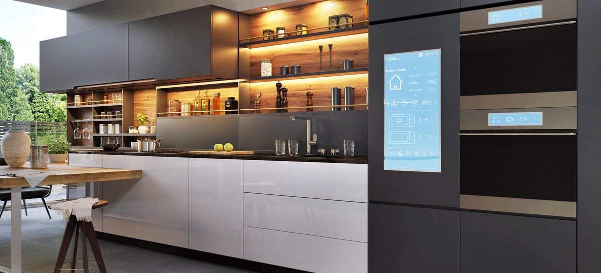 Modern smart kitchen with technology and sleek design for 2026
