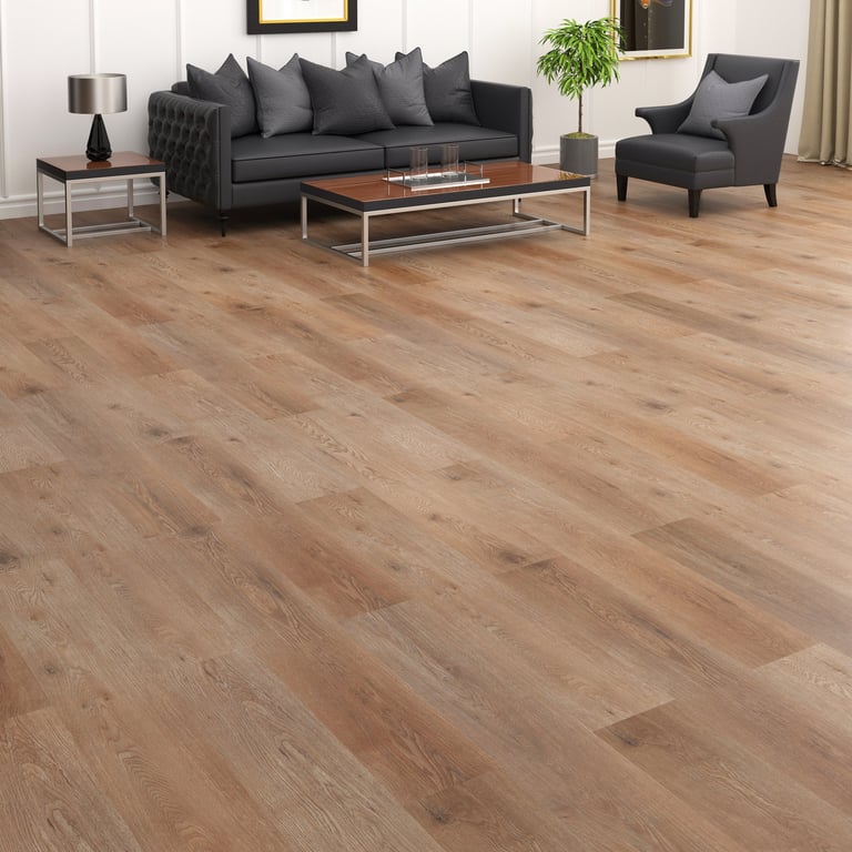 Modern living room with beautiful parquet wood flooring