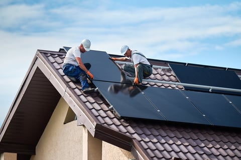 Solar panel roof installation