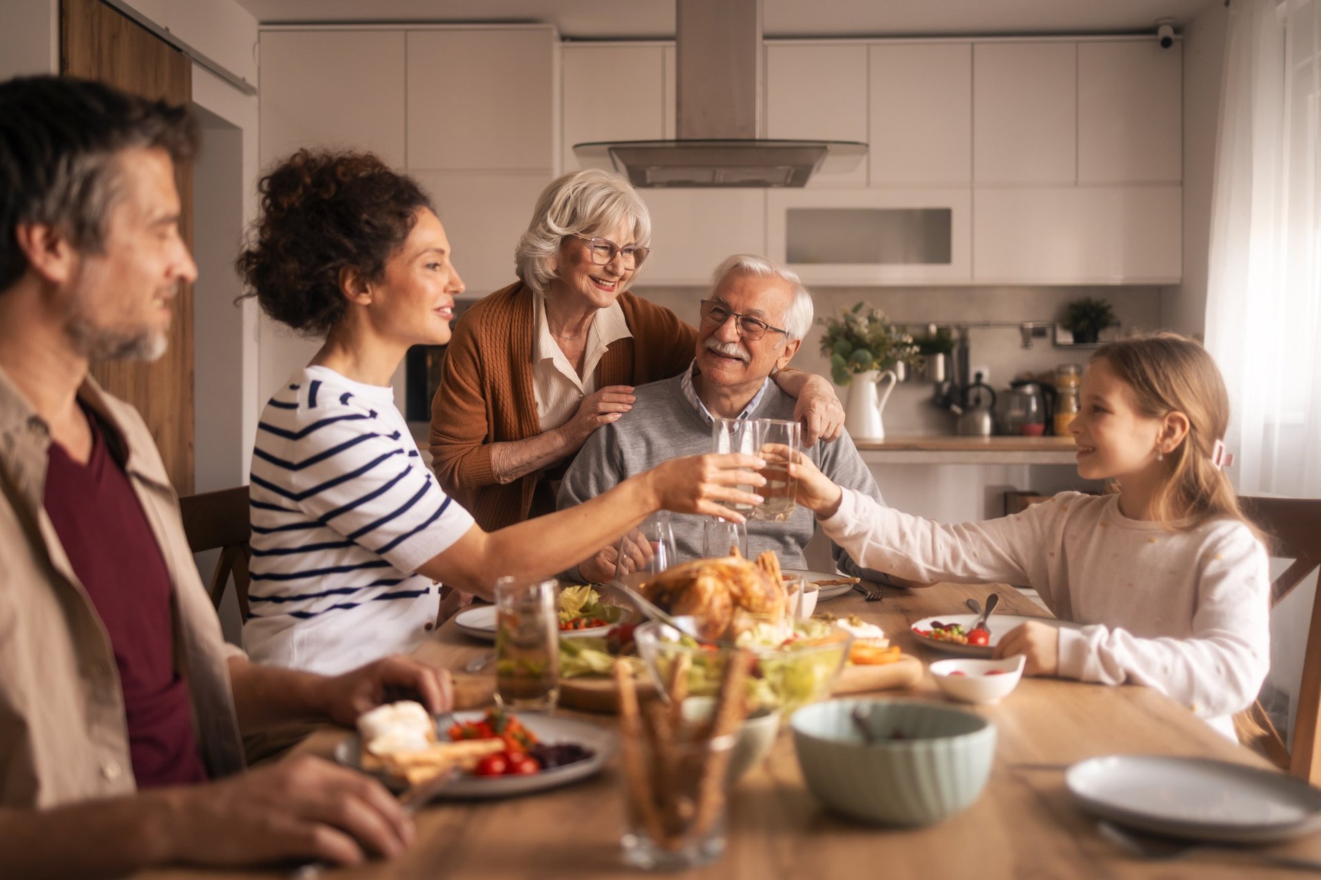 Multi-generational family enjoying time together